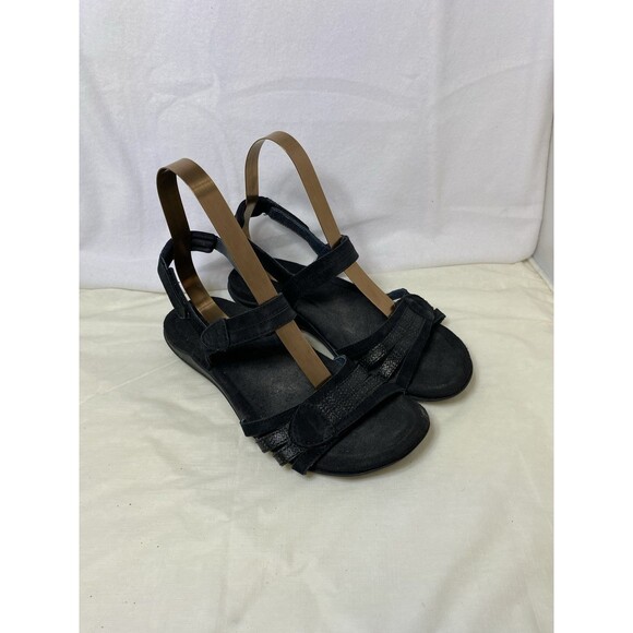 Abeo Shoes - Abeo Sandals Womens SZ 8 M Black Brynn Leather Bio System Comfort Casual Shoes